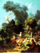 Jean-Honore Fragonard The Lover Crowned oil painting artist